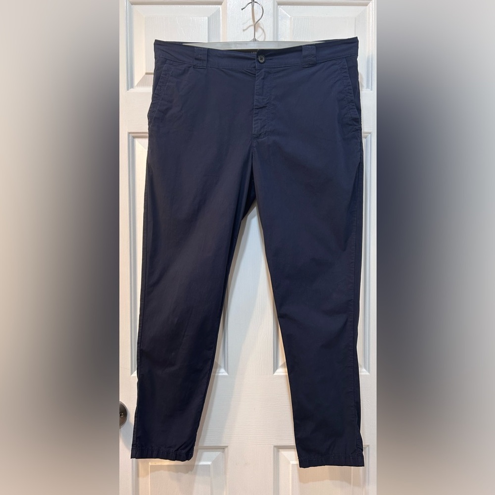 Aether Apparel Savannah Chino Pants Womens Size 31 Navy Slim Tapered Leg Ankle